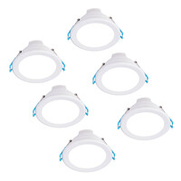Ledvion 6x LED Downlight 5W - 4000K - 450 Lumen - Ø70-80 mm