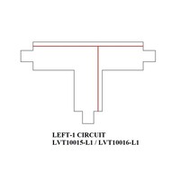 Ledvion 1-Phasen Schienenverbinder - T-Stück - Schwarz - Left-1