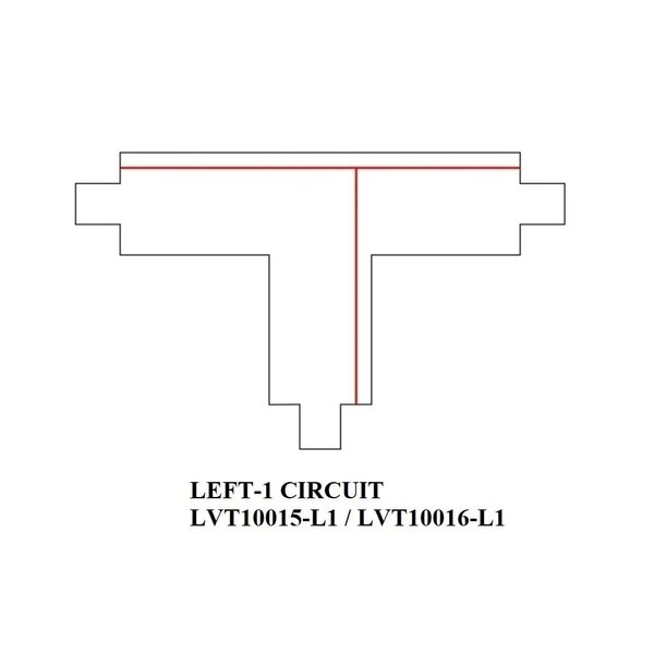 Ledvion 1-Phasen Schienenverbinder - T-Stück - Schwarz - Left-1