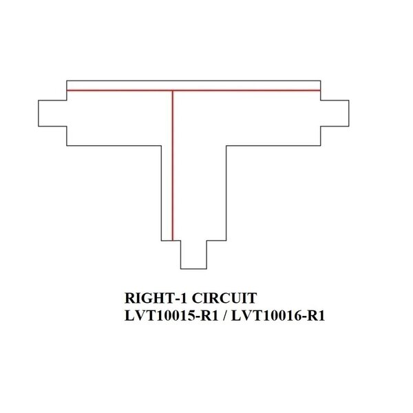 Ledvion 1-Phasen Schienenverbinder - T-Stück - Schwarz - Right-1