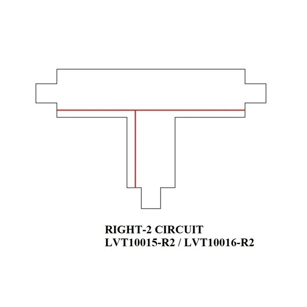 Ledvion 1-Phasen Schienenverbinder - T-Stück - Weiß - Right-2