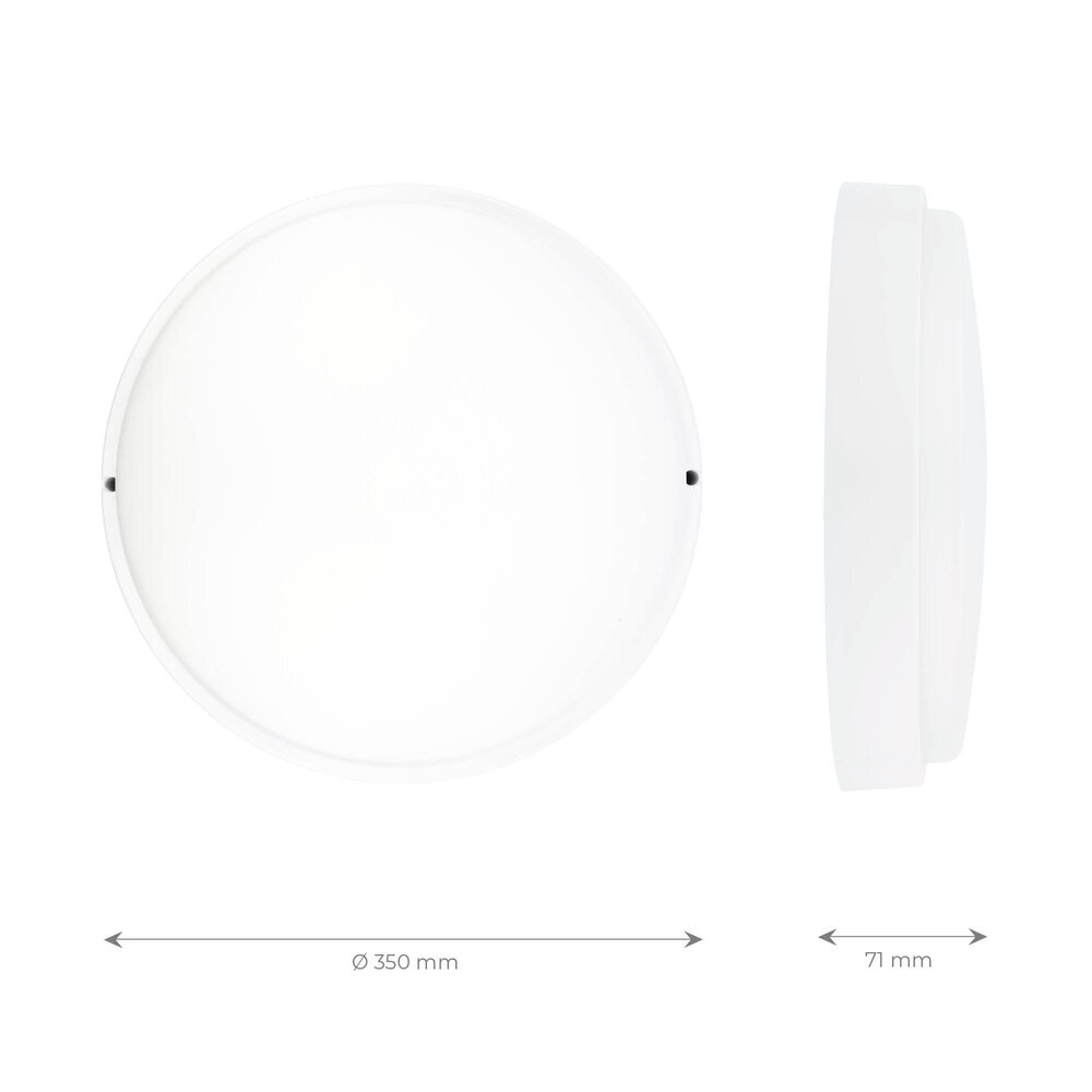 Ledvion LED Bulkhead Ø35 CM - Deckenleuchte - 24W - CCT - 2400 Lumen - Weiß - IP65 Wasserdicht - 5 Jahre Garantie