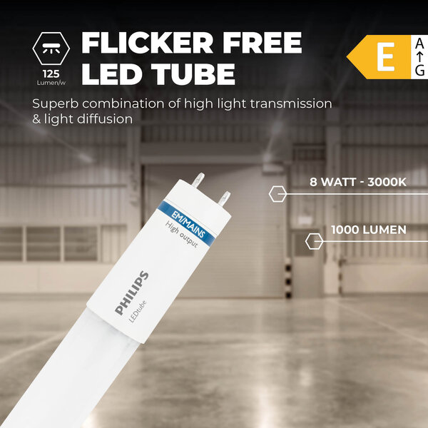 Philips Philips LED Röhre 60 cm - 8W - 3000K - T8 - Master (EM/NETZ) - Hohe Leistung
