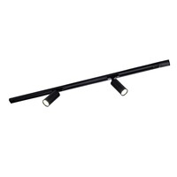 Ledvion 1m LED Schienensystem - 2 Spots - 3W - 2700K - Dimmbar - 1 Phasen - Schwarz