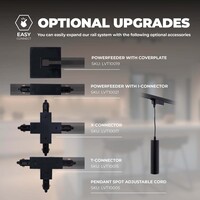 Ledvion 1m LED Schienensystem - 2 Spots - 3W - 2700K - Dimmbar - 1 Phasen - Schwarz
