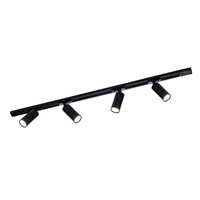 Ledvion 1m LED Schienensystem - 4 Spots - 3W - 2700K - Dimmbar - 1 Phasen - Schwarz