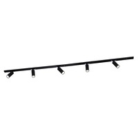Ledvion 2m LED Schienensystem - 5 Spots - 3W - 2700K - Dimmbar - 1 Phasen - Schwarz