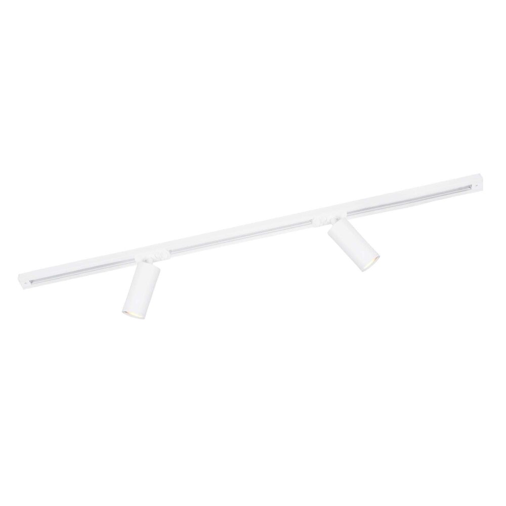 Ledvion 1m LED Schienensystem - 2 Spots - 3W - 2700K - Dimmbar - 1 Phasen - Weiß