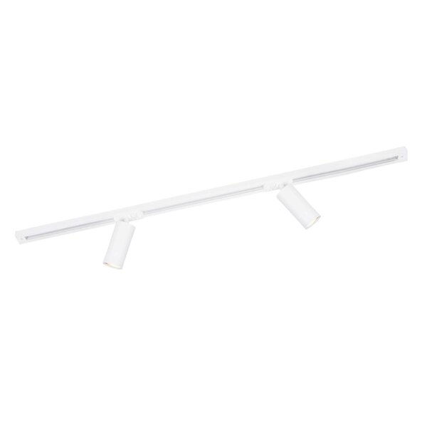 Ledvion 1m LED Schienensystem - 2 Spots - 3W - 2700K - Dimmbar - 1 Phasen - Weiß