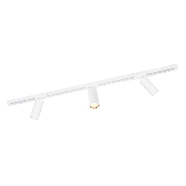 Ledvion 1m LED Schienensystem - 3 Spots - 3W - 2700K - Dimmbar - 1 Phasen - Weiß