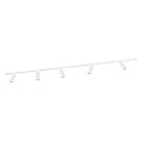 Ledvion 2m LED Schienensystem - 5 Spots - 3W - 2700K - Dimmbar - 1 Phasen - Weiß