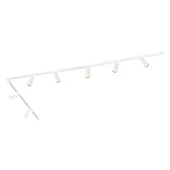 3m LED Schienensystem - 7 Spots - 5W - 2700K - Dimmbar - 1 Phasen - Weiß