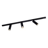 Ledvion 1m LED Schienensystem - 3 Spots - 3W - 2700K - Dimmbar - 1 Phasen - Schwarz