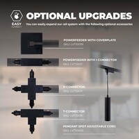 Ledvion 2m LED Schienensystem - 4 Spots - 3W - 2700K - Dimmbar - 1 Phasen - Schwarz