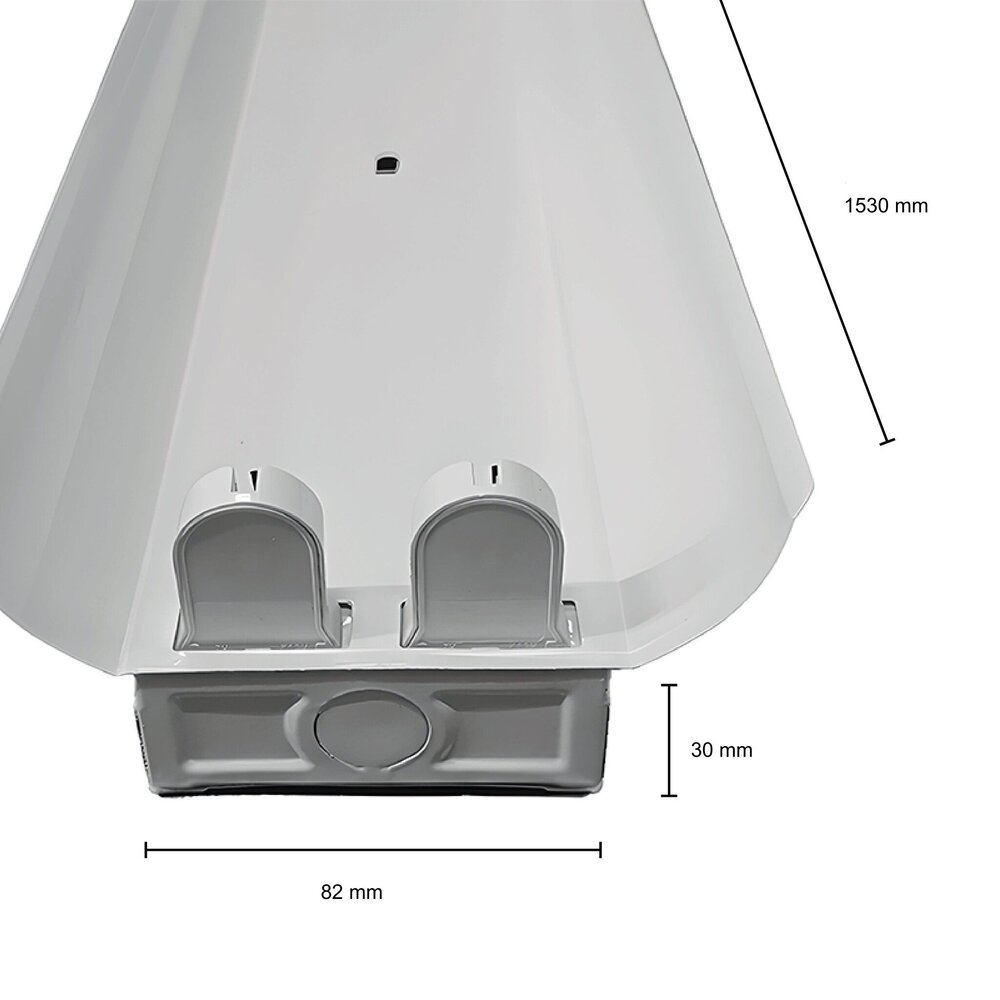 Beleuchtungonline Doppelte LED Armatur Reflektor IP20 - 150CM