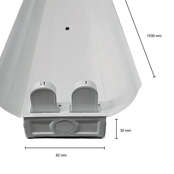 Beleuchtungonline Doppelte LED Armatur Reflektor IP20 - 150CM