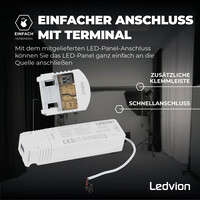 Ledvion Lumileds LED-Panel 30x120 - 36W - 3000K - 117 lm/W - UGR <22 - 5 Jahre Garantie