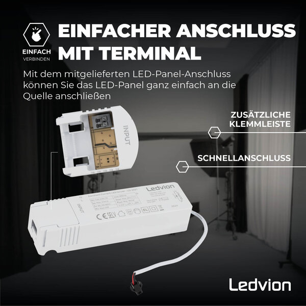 Ledvion Lumileds LED-Panel 30x120 - 36W - 3000K - 117 lm/W - UGR <22 - 5 Jahre Garantie