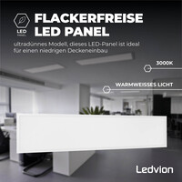 Ledvion Lumileds LED-Panel 30x120 - 36W - 3000K - 117 lm/W - UGR <22 - 5 Jahre Garantie
