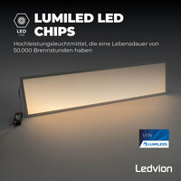 Ledvion Lumileds LED-Panel 30x120 - 36W - 3000K - 117 lm/W - UGR <22 - 5 Jahre Garantie