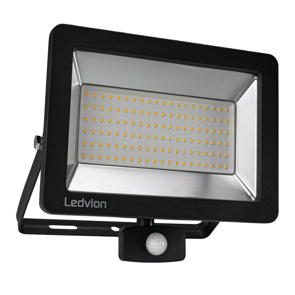 Ledvion LED Fluter mit Sensor 100W - Osram LED Chips - 6500K - Schnellanschluss