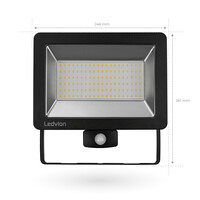 Ledvion LED Fluter mit Sensor 100W - Osram LED Chips - 6500K - Schnellanschluss