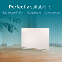 Tiqvi Smart Paneelheizung - 1500W - 4 Heizstufen - Überhitzungsschutz - WiFi - Weiß - Bis 25m²