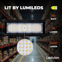 Ledvion LED Hallenstrahler Linear 150W - 175lm/W -  IP65 - 4000K - Dimmbar - Lumileds Chips - Lagerbeleuchtung - 5 Jahre Garantie