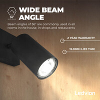 Ledvion GU10 LED Spot - 3W - 2700K - 345 Lumen - Full Glass