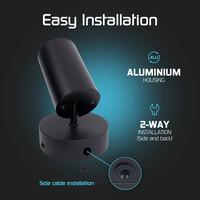 Ledvion LED Deckenstrahler Schwarz - Neigbar - GU10 Fassung