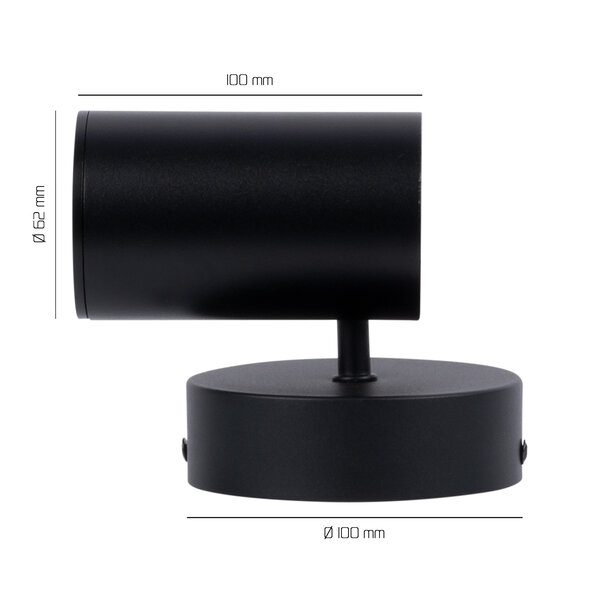 Ledvion LED Deckenstrahler Schwarz - Dimmbar - 3W - 2700K - Neigbar