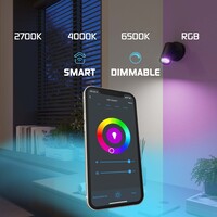 Ledvion LED Deckenstrahler Schwarz - Dimmbar - 4,9W - RGB+CCT - Neigbar