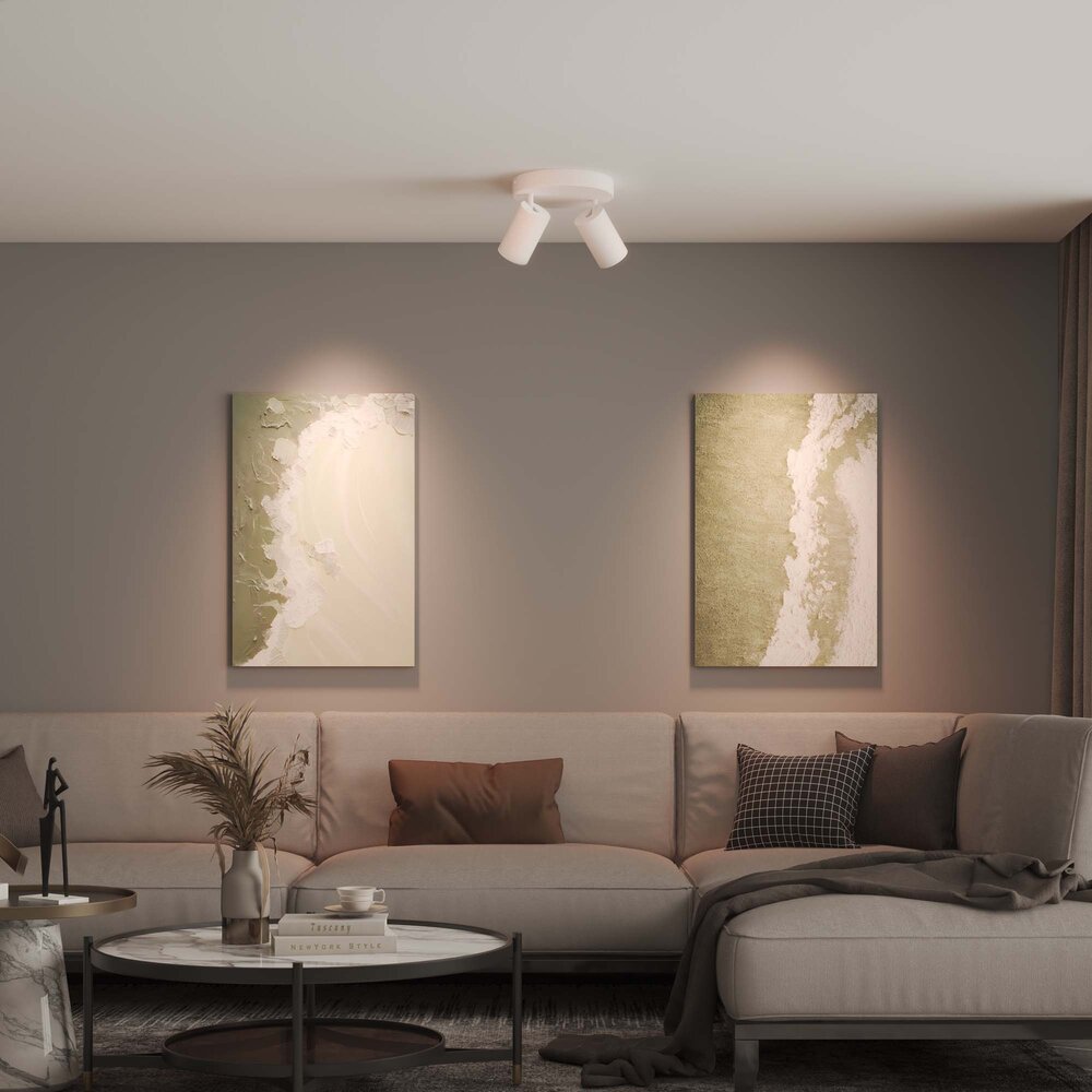 Ledvion LED Deckenstrahler Weiß Duo - Neigbar - GU10 Fassung