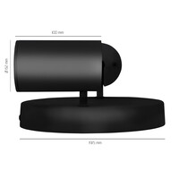 Ledvion LED Deckenstrahler Schwarz Duo - Dimmbar - 3W - 6500K - Neigbar