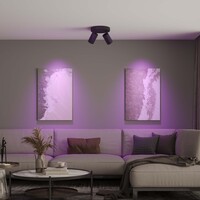 Ledvion LED Deckenstrahler Schwarz Duo - Dimmbar - 4,9W - RGB+CCT - Neigbar