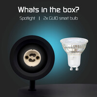 Ledvion LED Deckenstrahler Schwarz Duo - Dimmbar - 4,9W - RGB+CCT - Neigbar