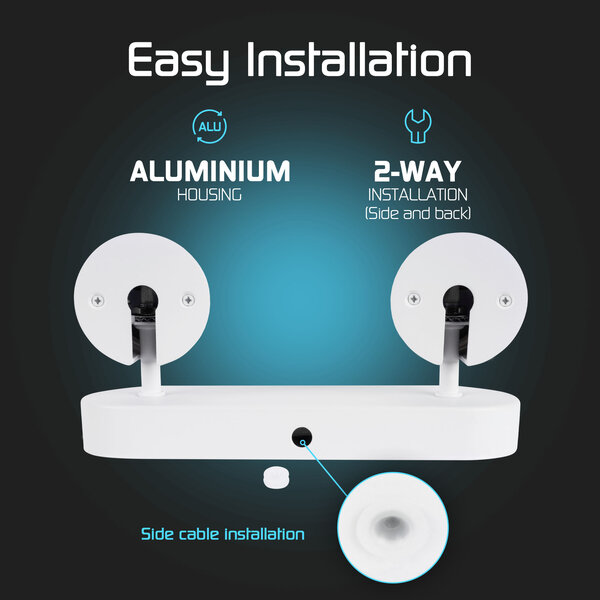 Ledvion LED Deckenstrahler Weiß Duo - Dimmbar - 3W - 2700K - Neigbar