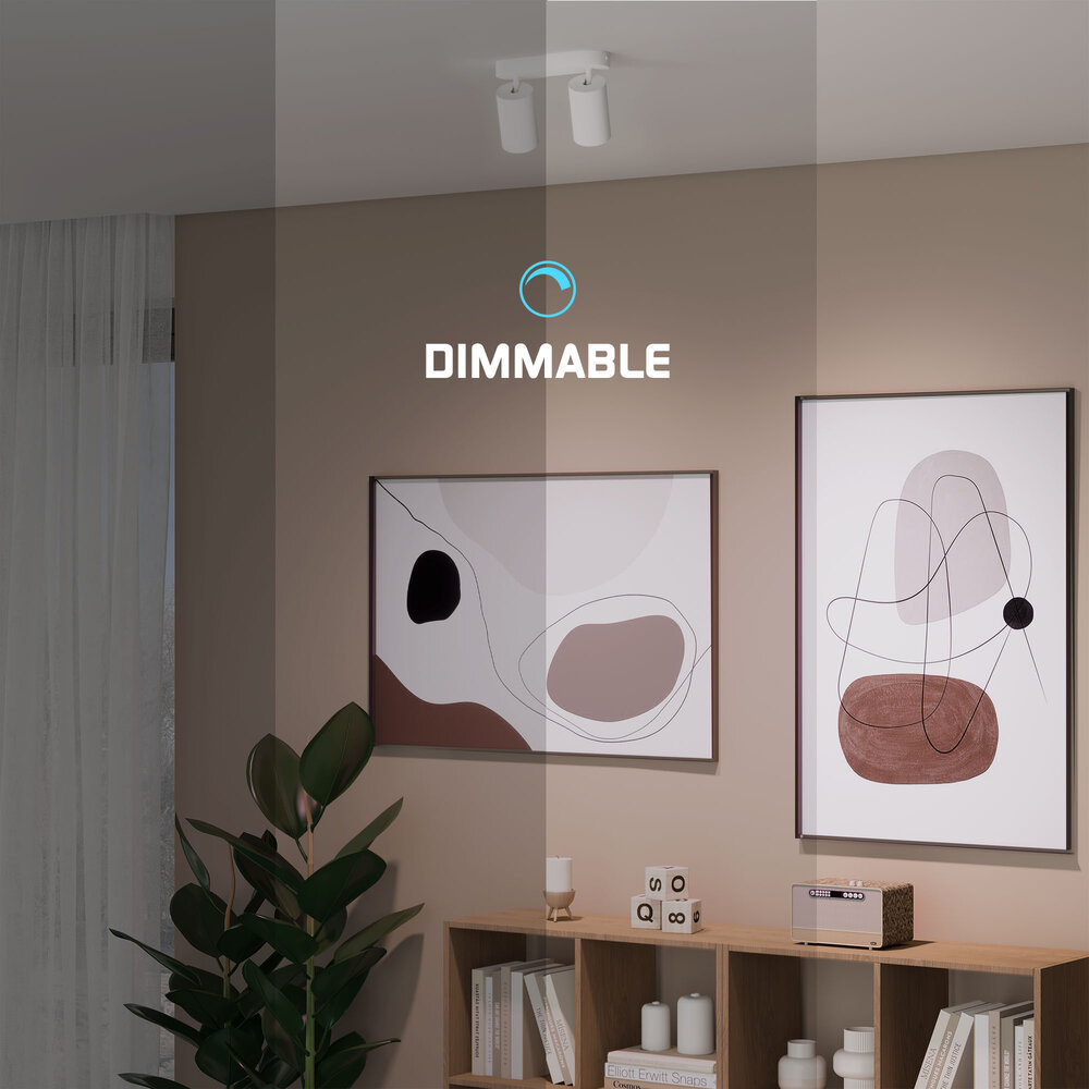 Ledvion LED Deckenstrahler Weiß Duo - Dimmbar - 3W - 4000K - Neigbar