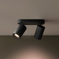 Ledvion LED Deckenstrahler Schwarz Duo - Dimmbar - 3W - 2700K - Neigbar