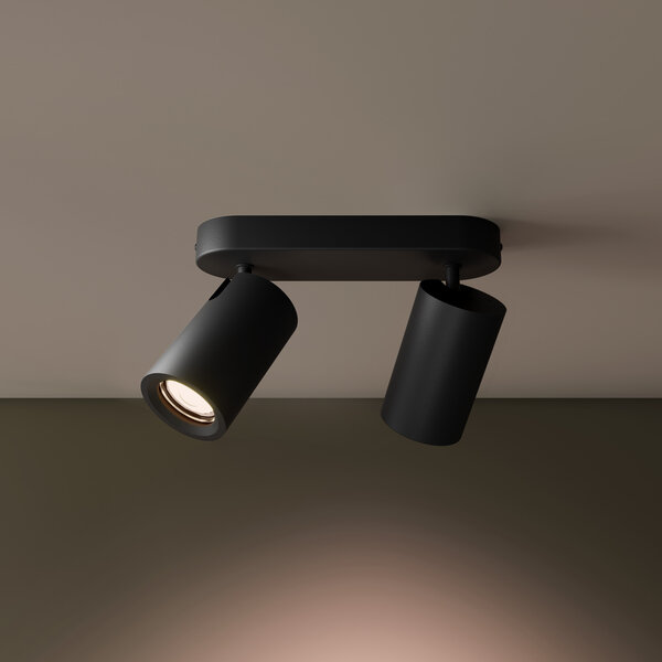 Ledvion LED Deckenstrahler Schwarz Duo - Dimmbar - 3W - 2700K - Neigbar