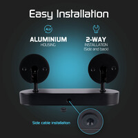 Ledvion LED Deckenstrahler Schwarz Duo - Dimmbar - 3W - 2700K - Neigbar