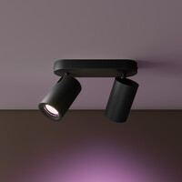 Ledvion LED Deckenstrahler Schwarz Duo - Dimmbar - 4,9W - RGB+CCT - Neigbar