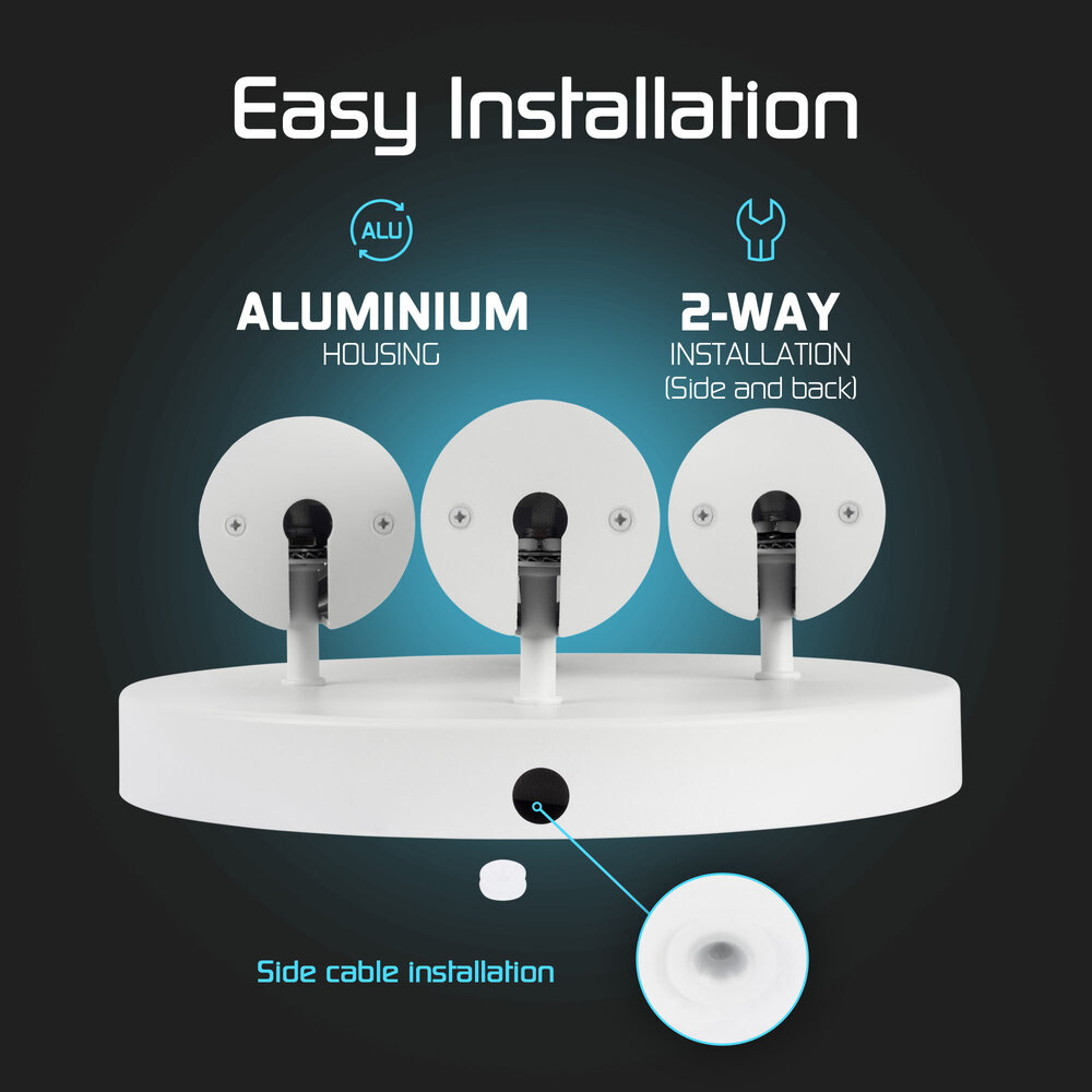 Ledvion LED Deckenstrahler Weiß Trio - Dimmbar - 3W - 4000K - Neigbar
