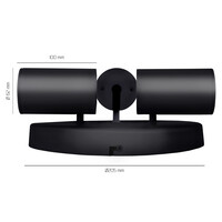 Ledvion LED Deckenstrahler Schwarz Trio - Neigbar - GU10 Fassung