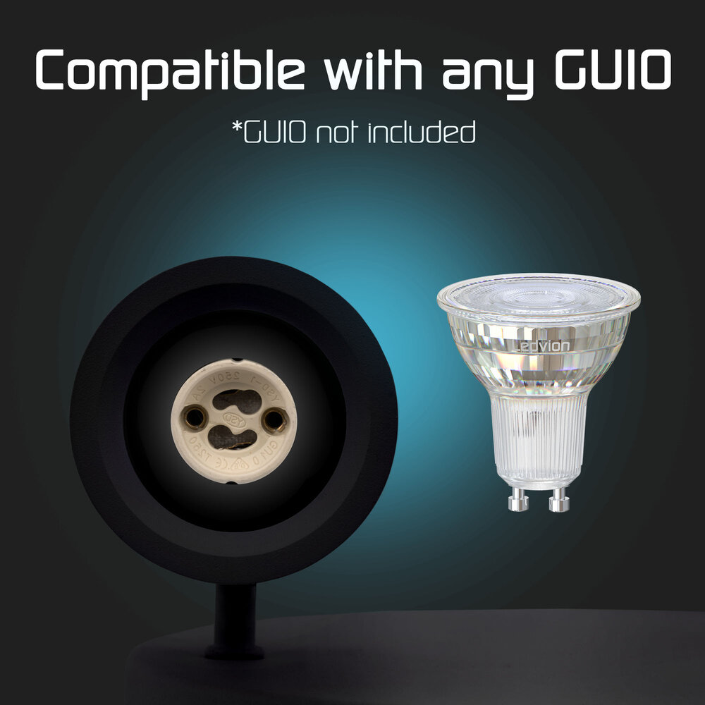 Ledvion LED Deckenstrahler Schwarz Trio - Neigbar - GU10 Fassung