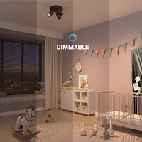 Ledvion LED Deckenstrahler Schwarz Trio - Dimmbar - 3W - 4000K - Neigbar