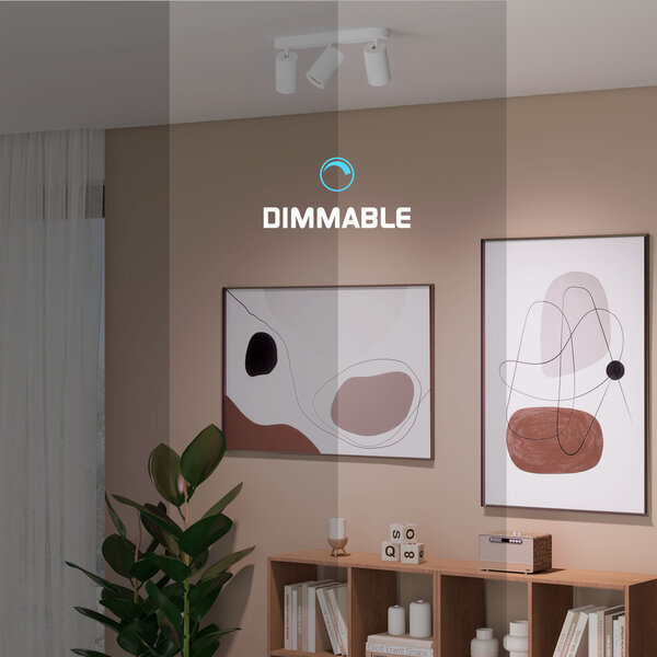 Ledvion LED Deckenstrahler Weiß Trio - Dimmbar - 3W - 4000K - Neigbar