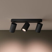 Ledvion LED Deckenstrahler Schwarz Trio - Dimmbar - 3W - 2700K - Neigbar