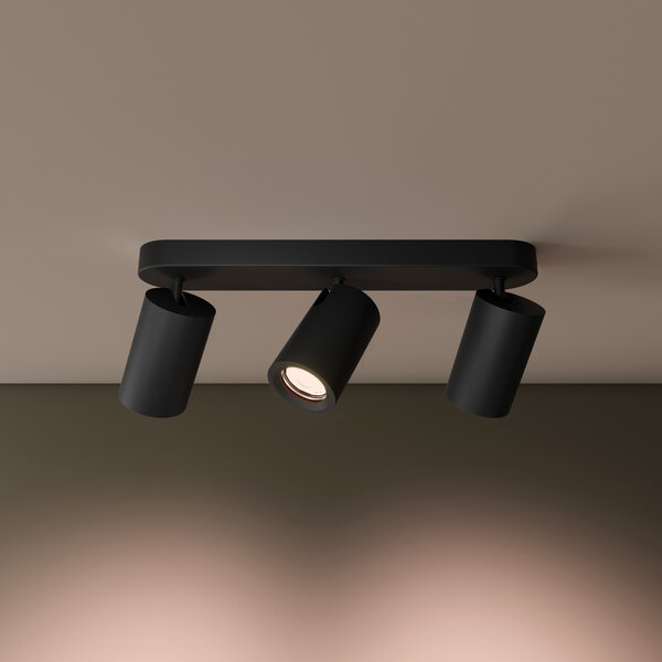 Ledvion LED Deckenstrahler Schwarz Trio - Dimmbar - 3W - 2700K - Neigbar