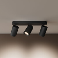 Ledvion LED Deckenstrahler Schwarz Trio - Dimmbar - 3W - 6500K - Neigbar